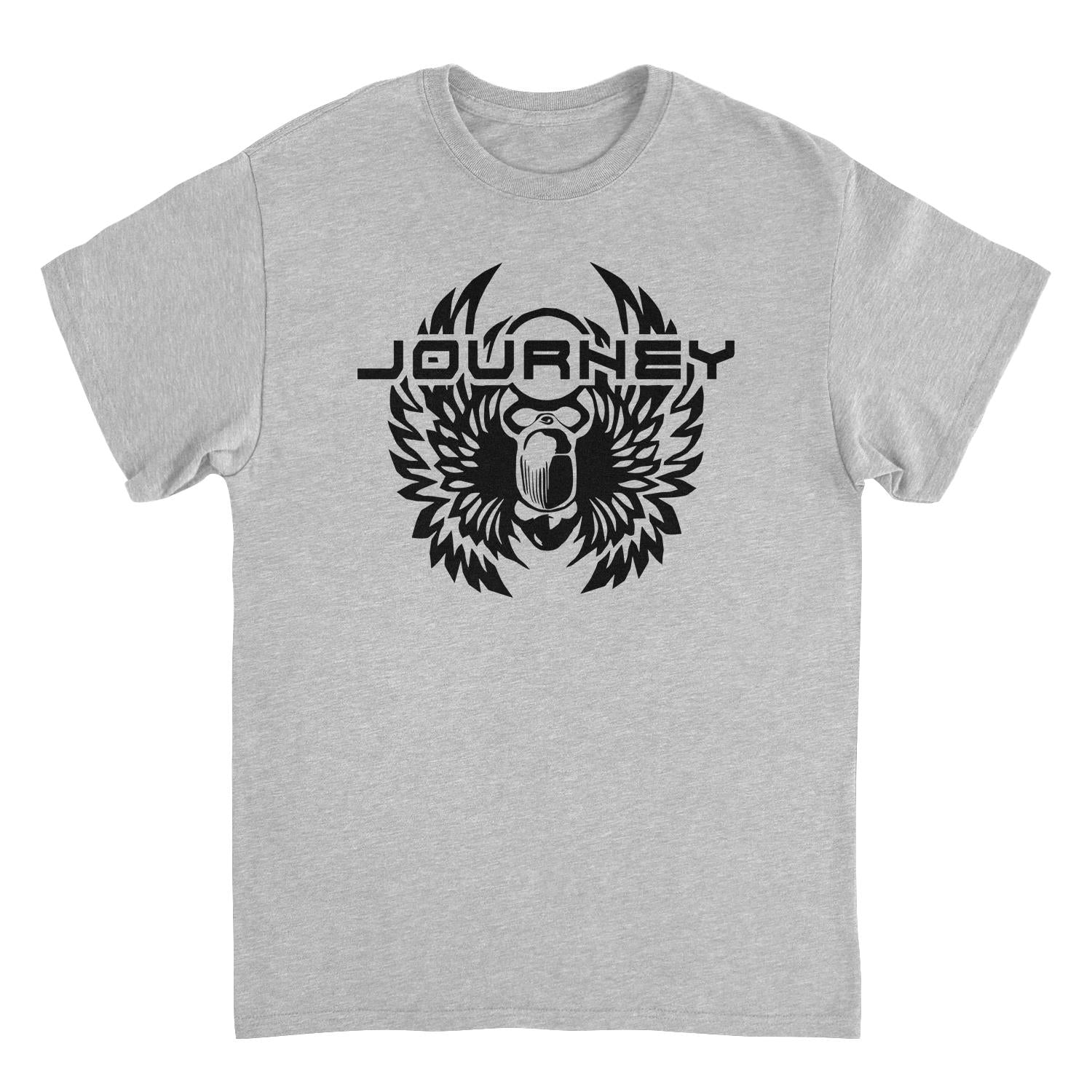 Journey Black Solid Logo Heather Grey T-Shirt