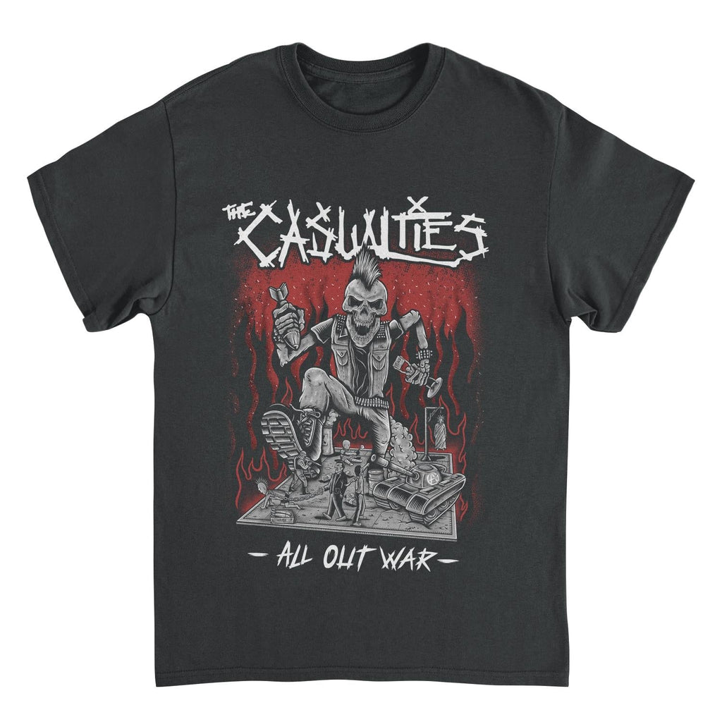 The Casualities All Out War Front Black T-Shirt