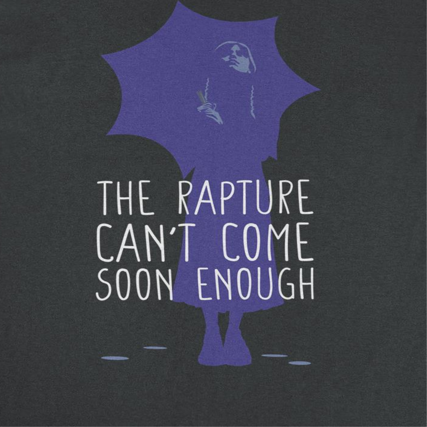 Wednesday Rapture Umbrella Black T-Shirt