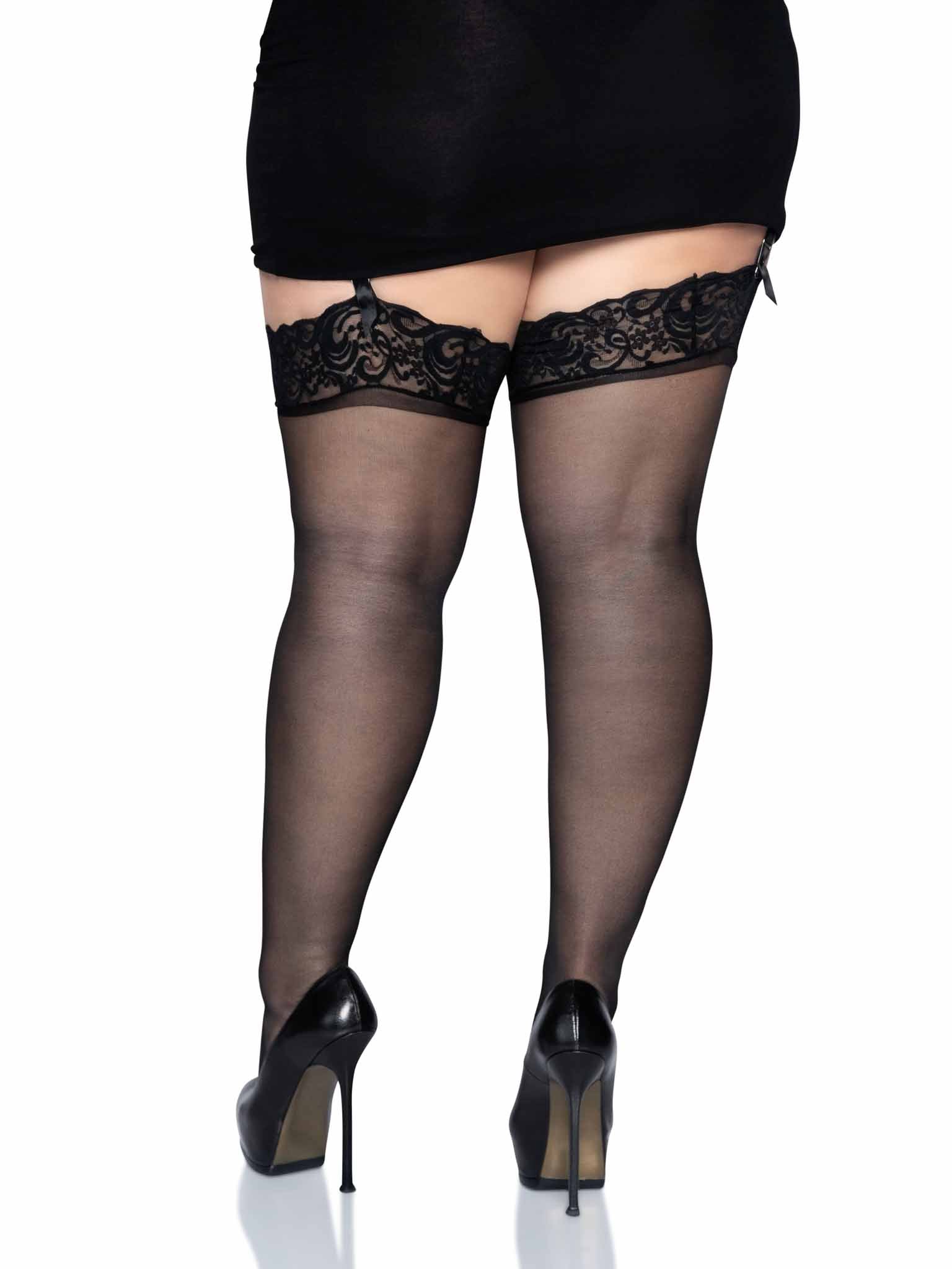 Leg Avenue Plus Alix Thigh High Stockings
