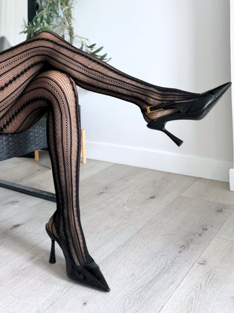 Leg Avenue Eve Vintage Pinstripe Net Tights