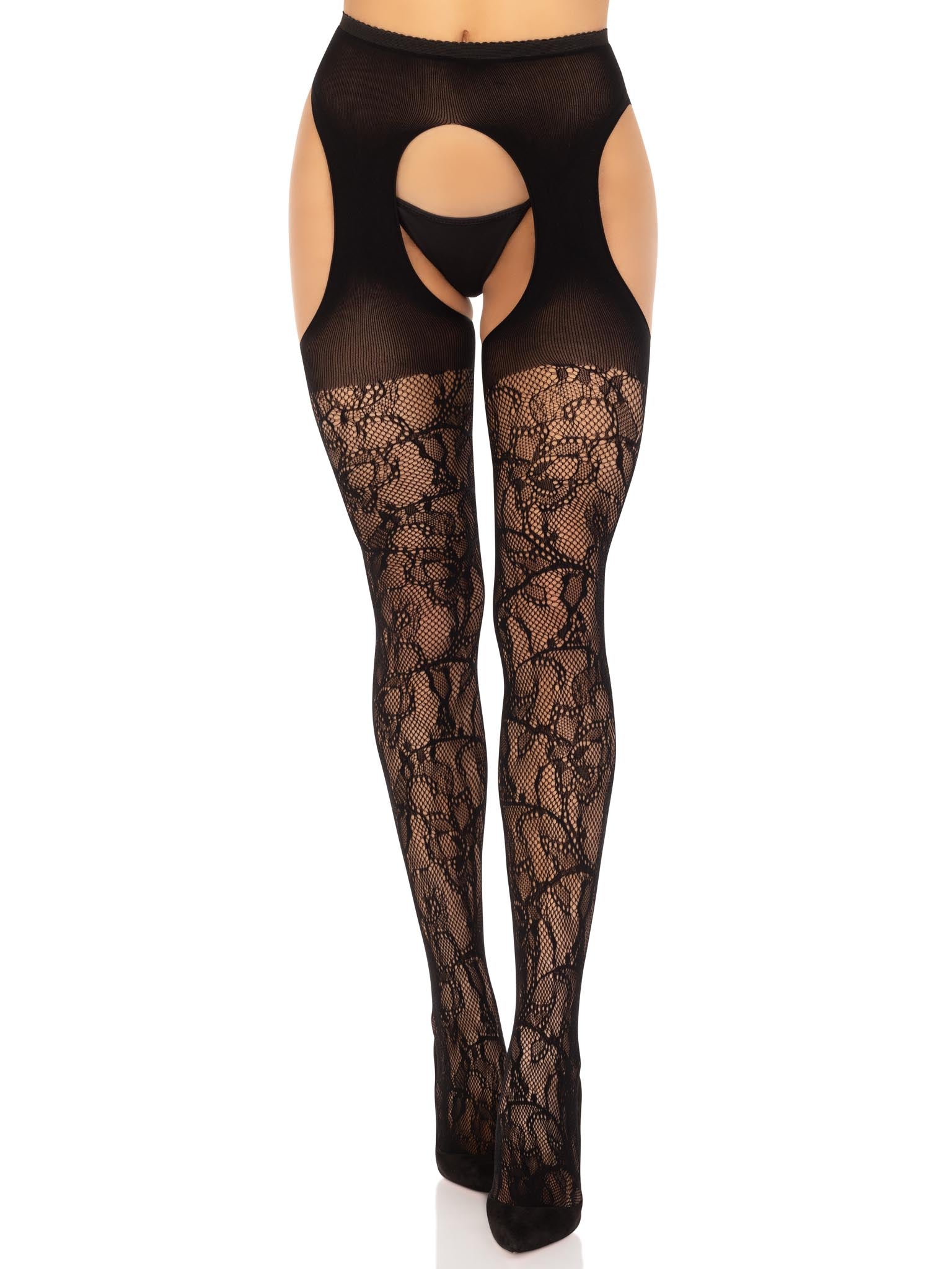 Leg Avenue Rhiannon Lace Suspender Hose