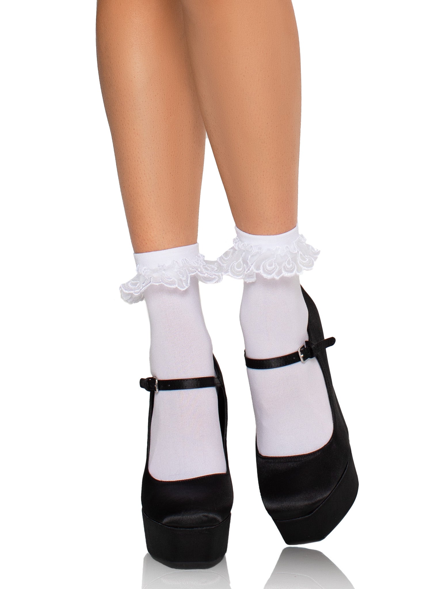Leg Avenue Diem Lace Ruffle Anklet Socks