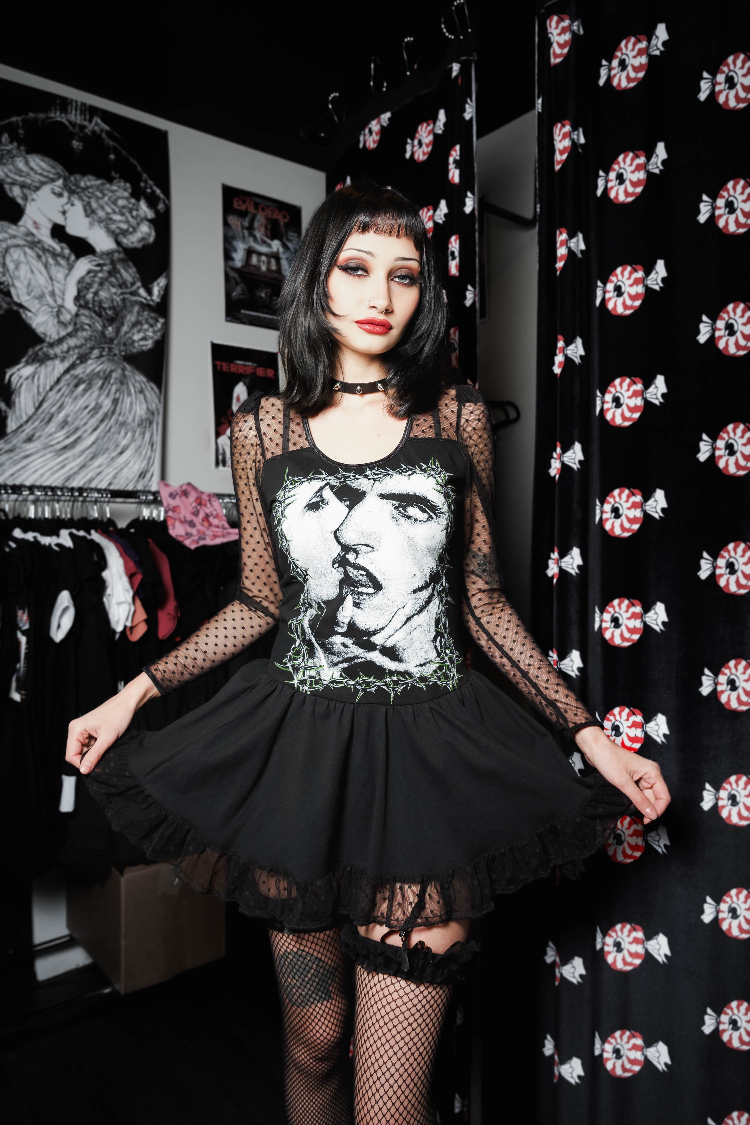 Vera's Eyecandy Peter Steele Do Anything Ballerina Mesh Dress