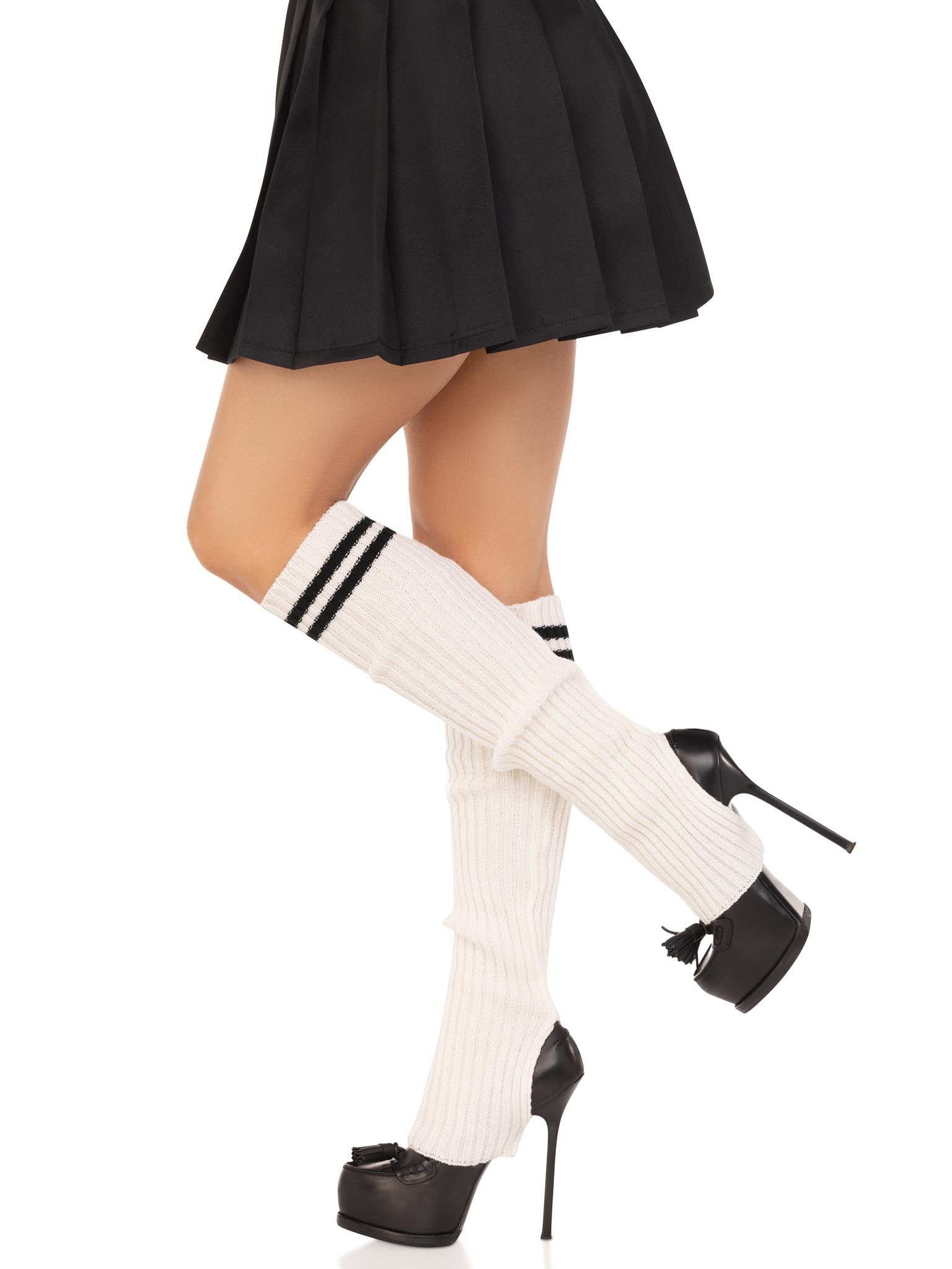 Leg Avenue Hailey Stripe Stirrup Leg Warmers