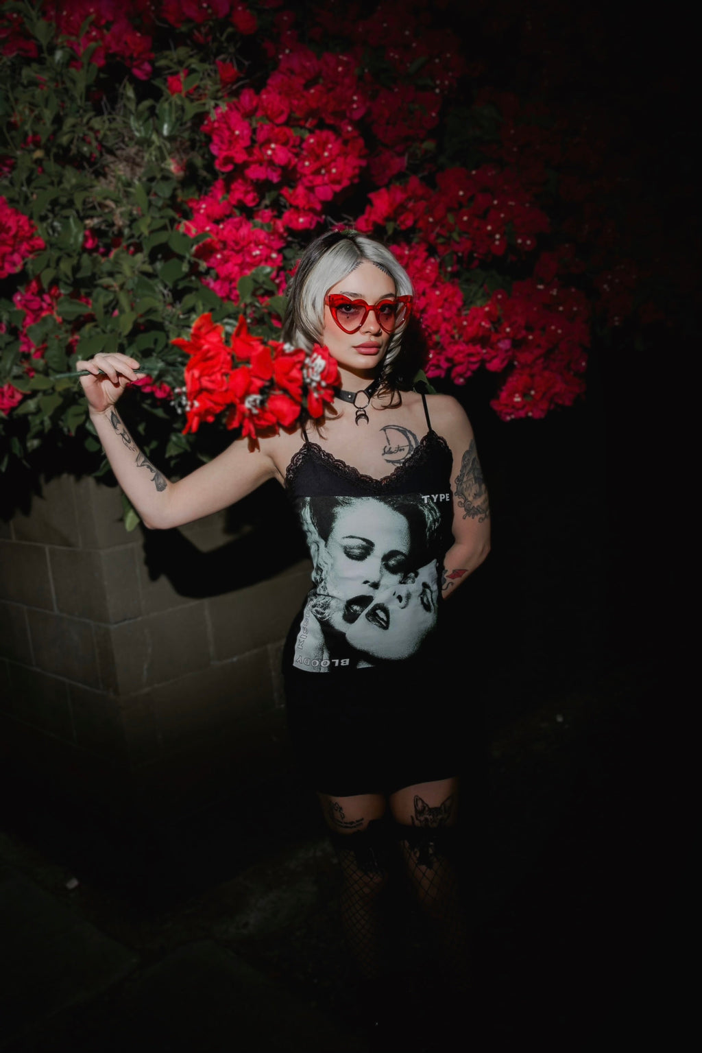 Vera's Eyecandy Type O' Negative Lace Strap Metal Dress