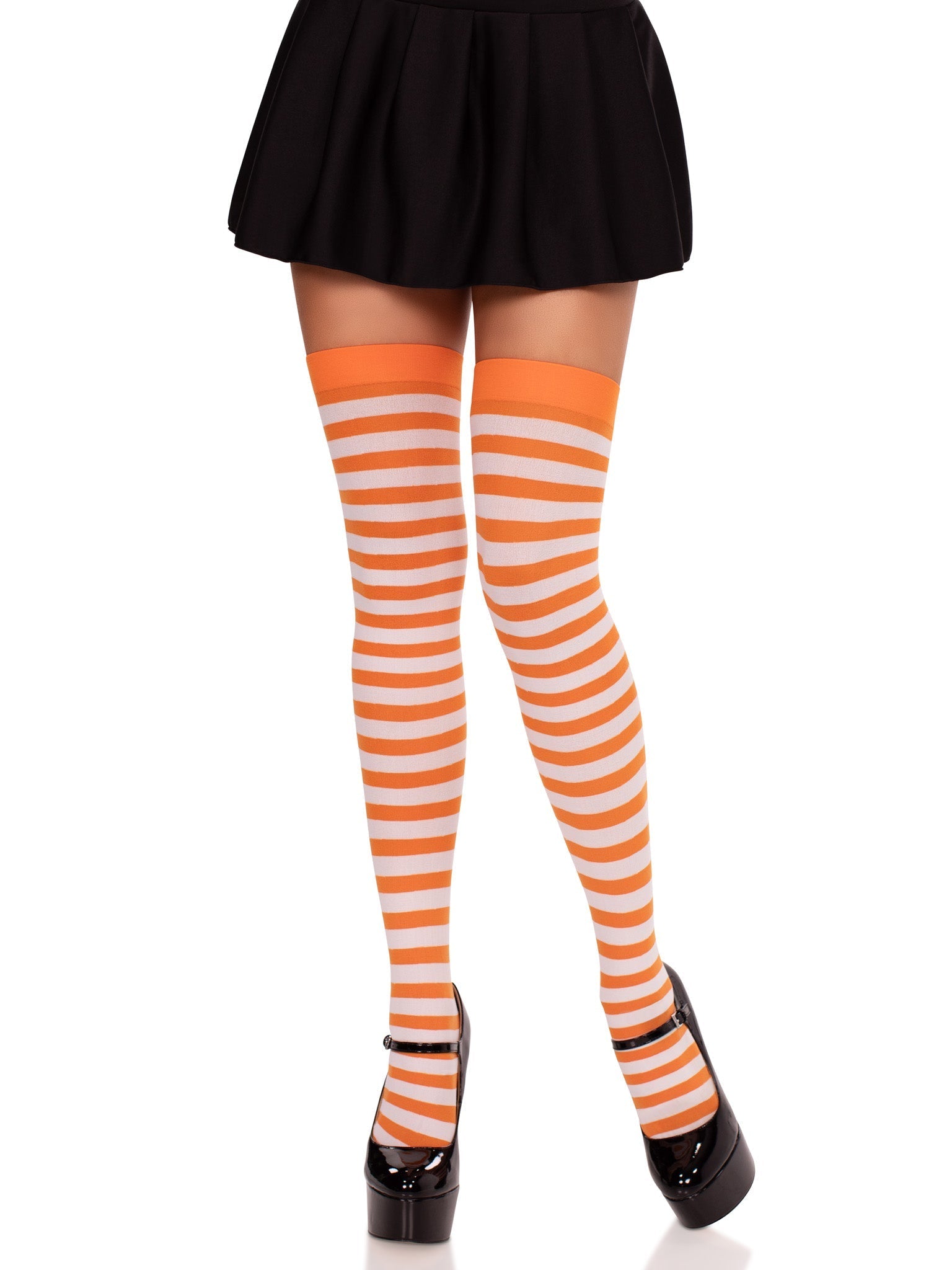 Leg Avenue Cari Striped Thigh High Socks