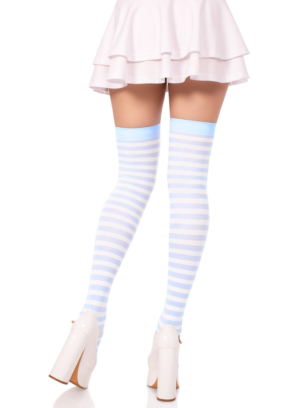 Leg Avenue Cari Striped Thigh High Socks