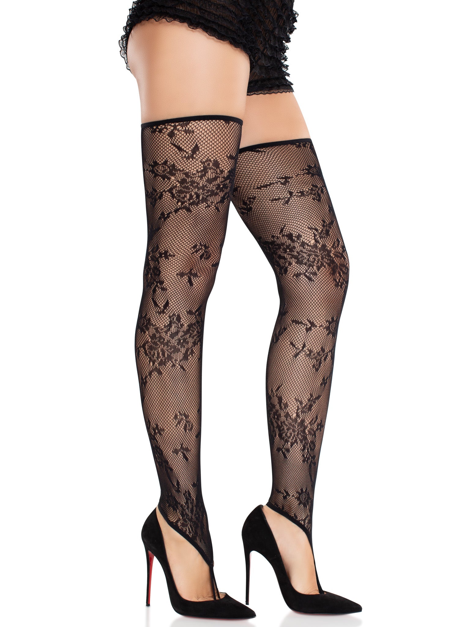 Leg Avenue Zenya Toe Loop Footless Thigh Highs