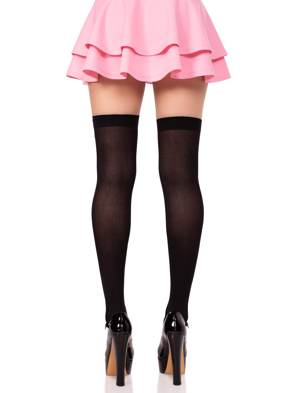 Leg Avenue Crossbone Opaque Lolita Thigh Highs