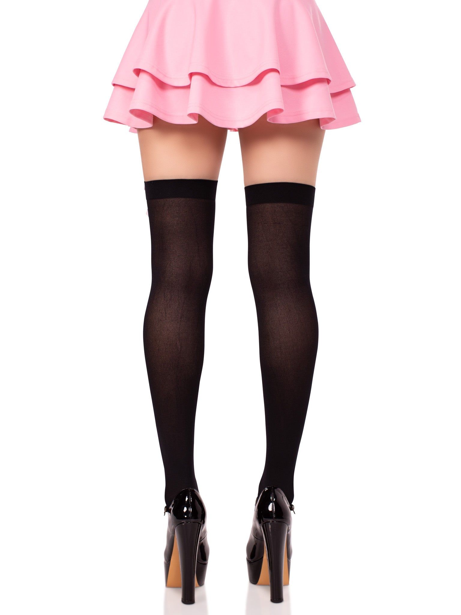 Leg Avenue Crossbone Opaque Lolita Thigh Highs