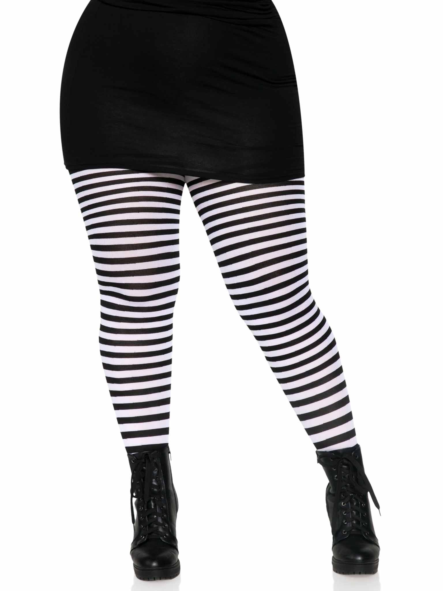 Leg Avenue Plus Jada Striped Women's Tights