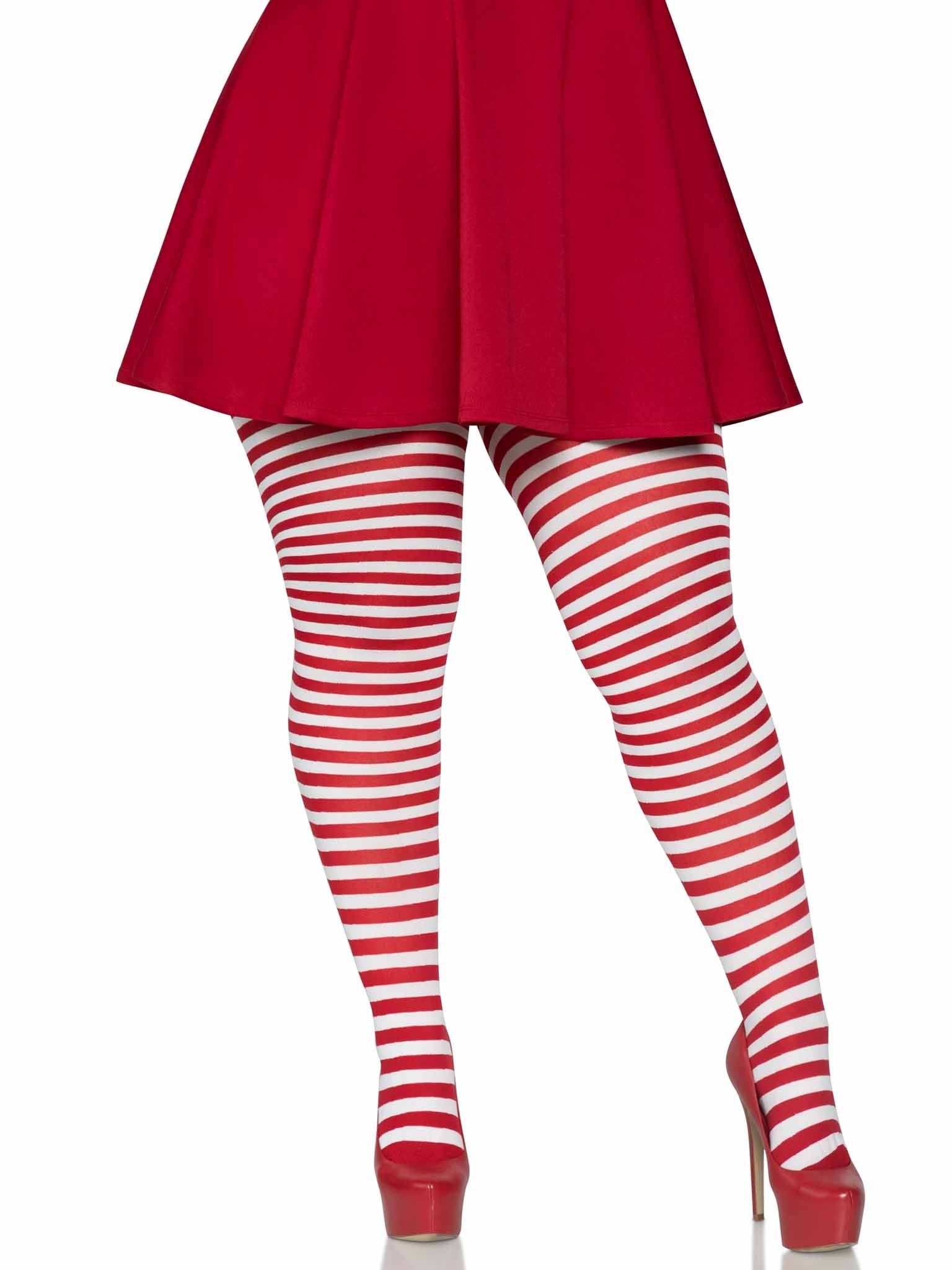 Leg Avenue Plus Jada Striped Women's Tights