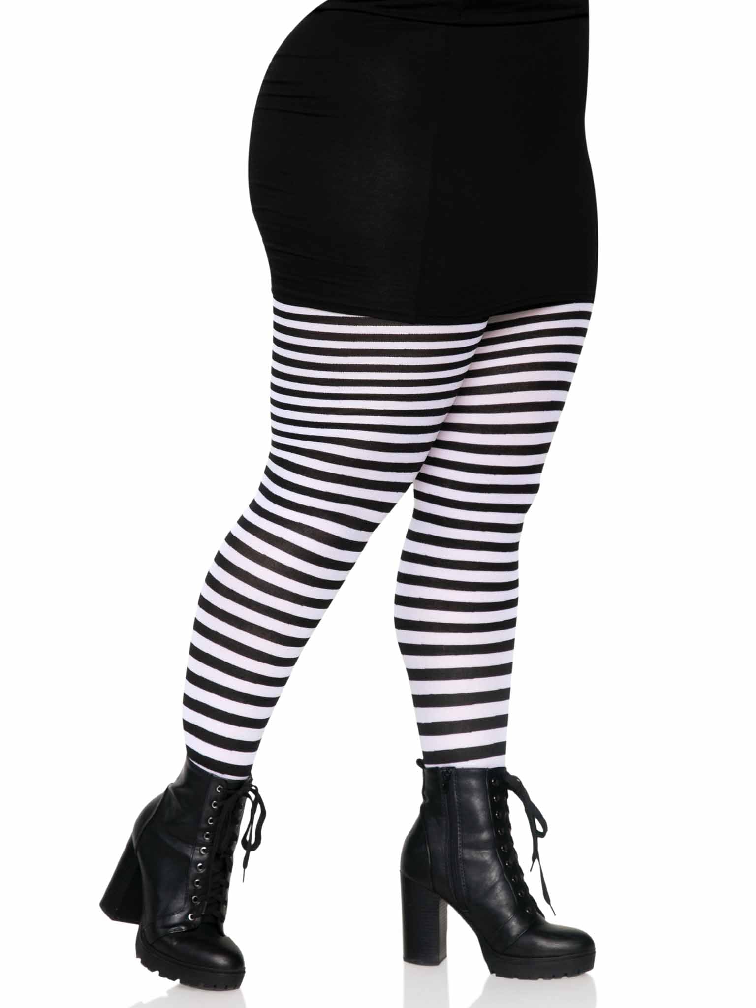 Leg Avenue Plus Jada Striped Women's Tights