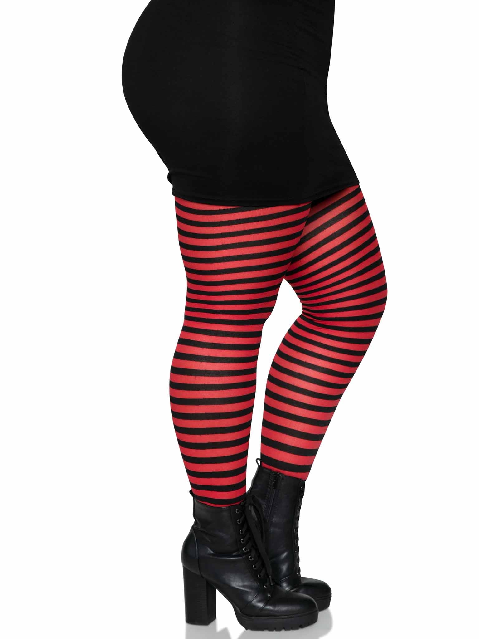 Leg Avenue Plus Jada Striped Women's Tights