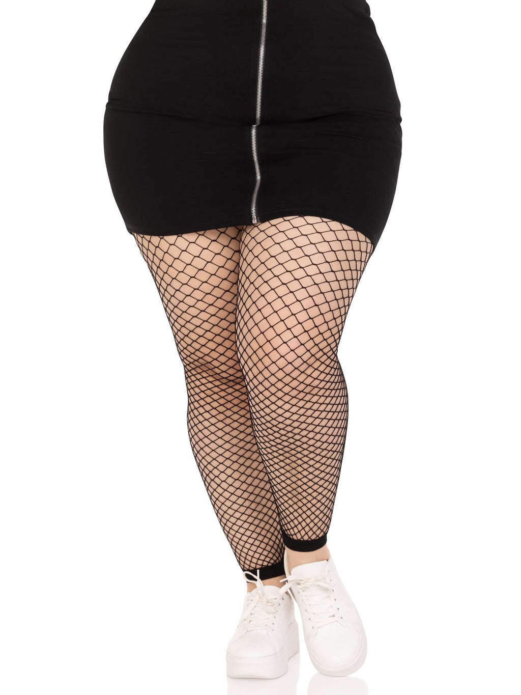 Leg Avenue Delilah Plus Fishnet Footless Tights