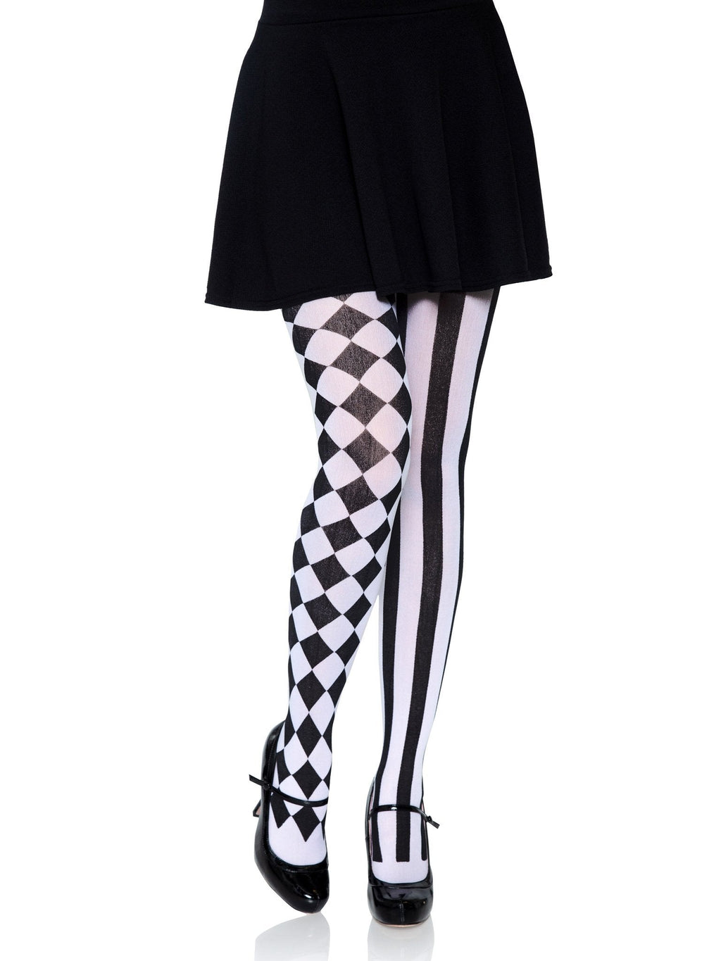 Leg Avenue Aura Harlequin Stripe Diamond Tights