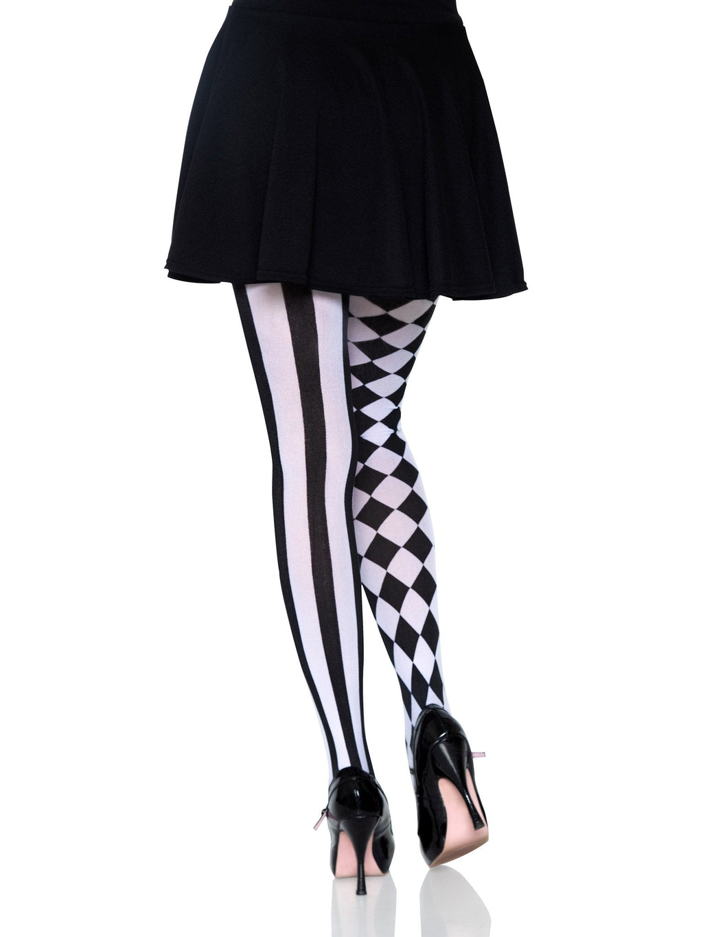 Leg Avenue Aura Harlequin Stripe Diamond Tights