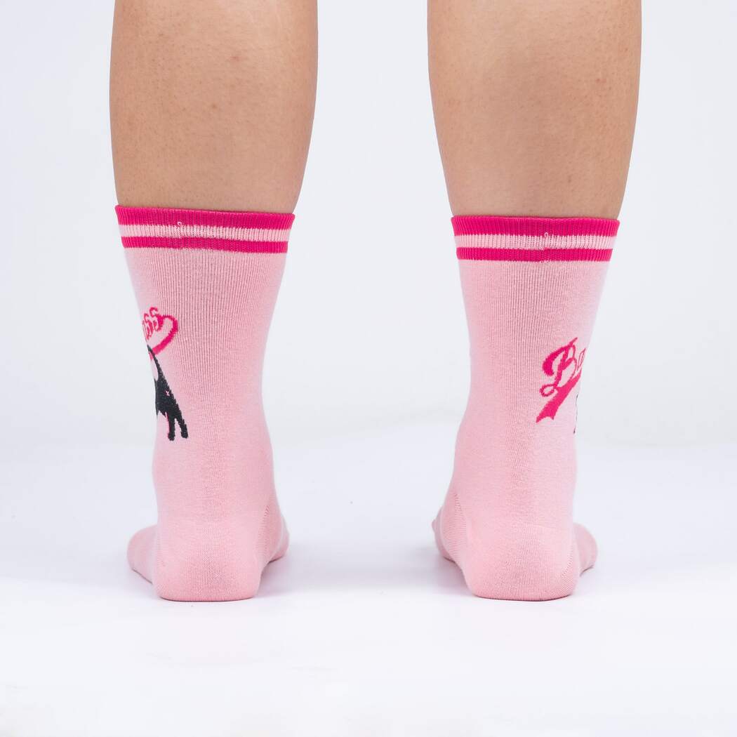 Sockologie Bad Ass Cat Pink Retro Socks