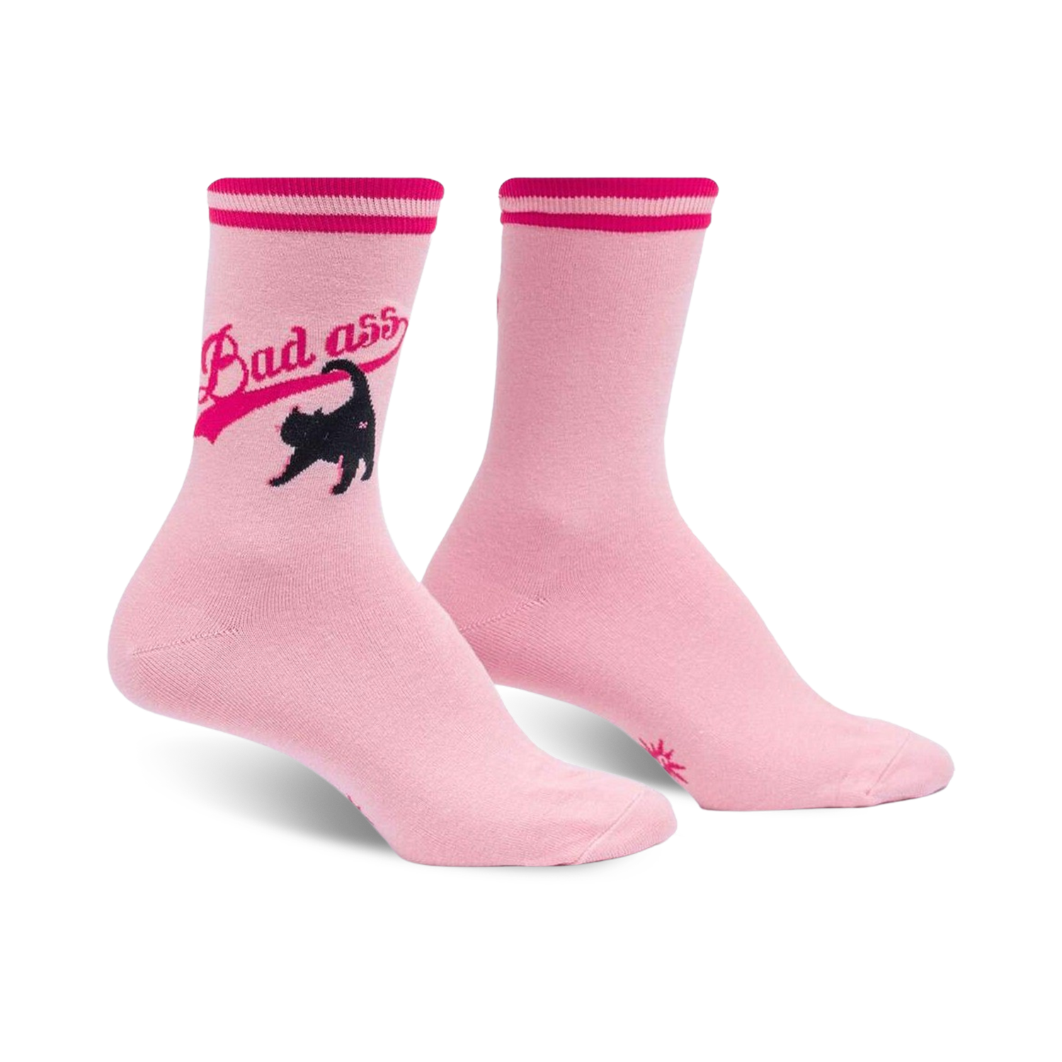 Sockologie Bad Ass Cat Pink Retro Socks