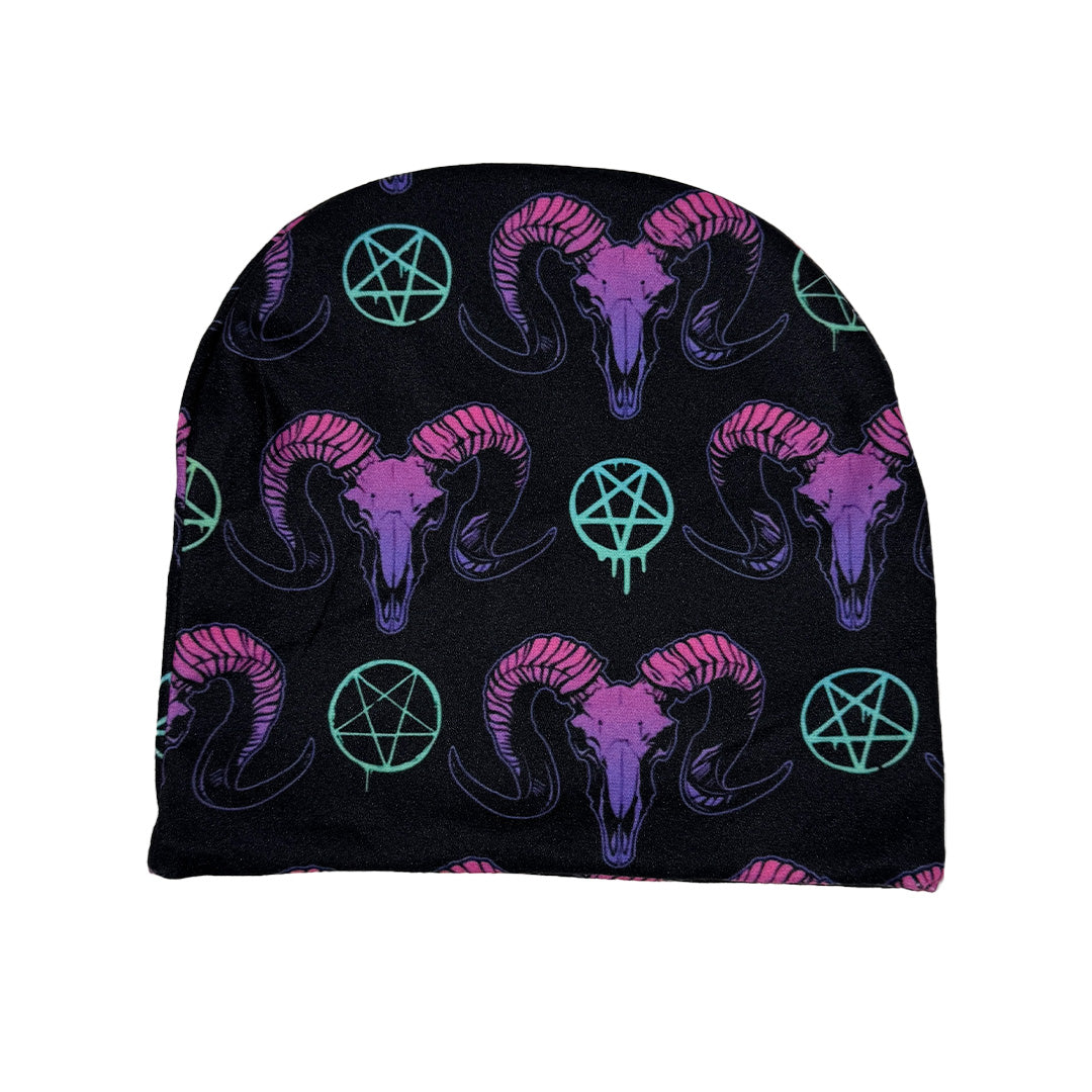 Original Underground Goat Skulls and Pentacles Beanie