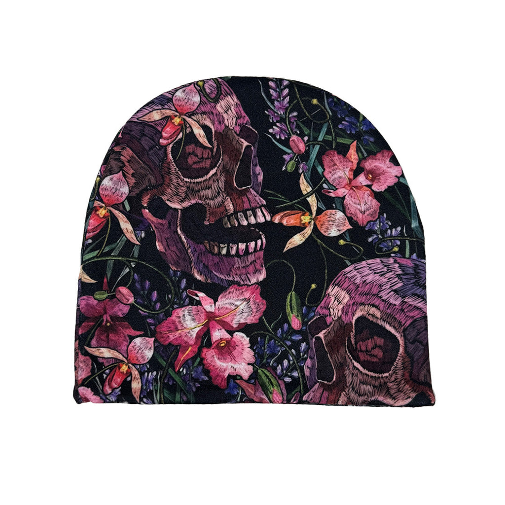 Original Underground Skulls and Flowers Beanie