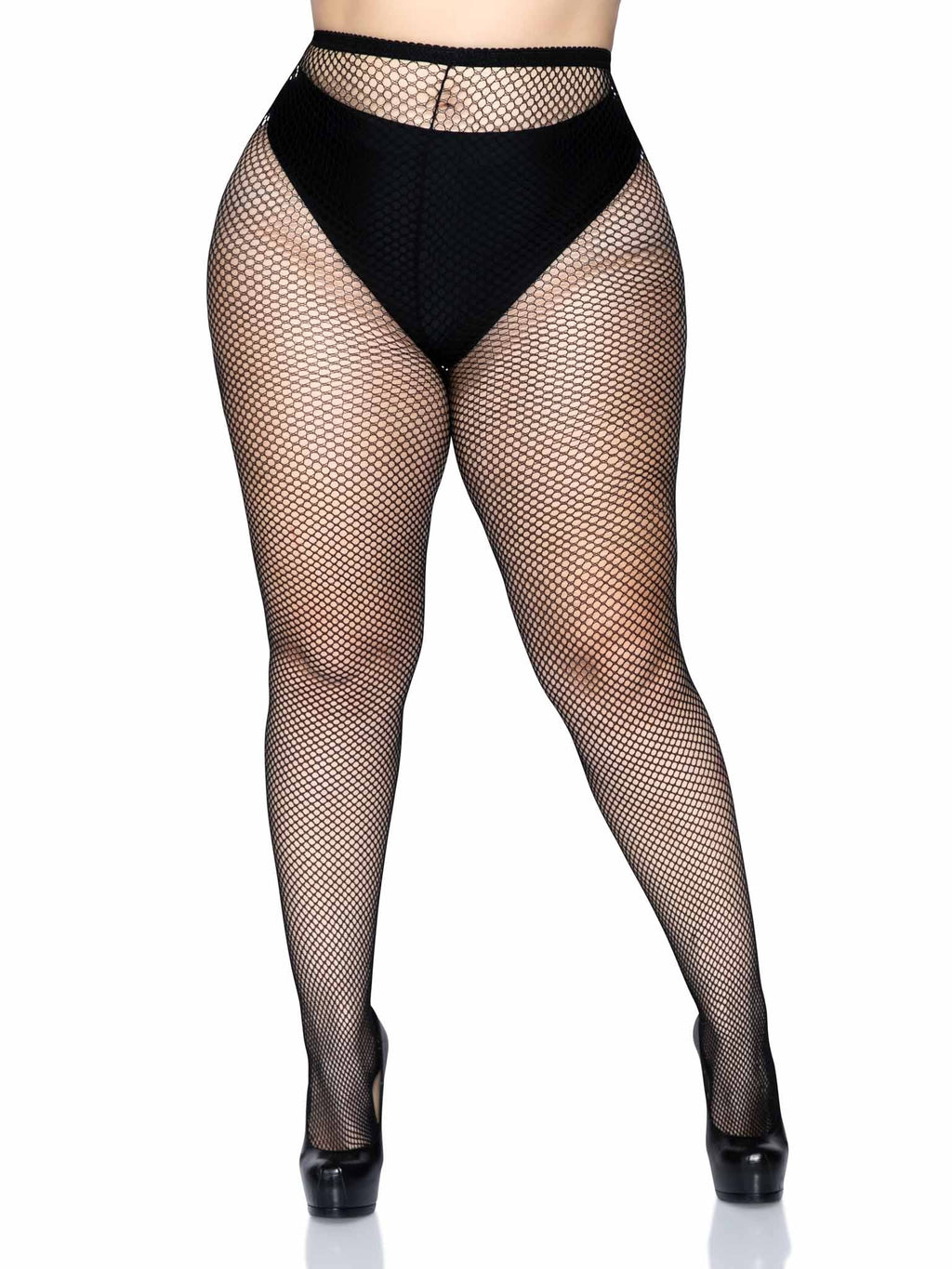Leg Avenue Risa Plus Nylon Fishnet Tights