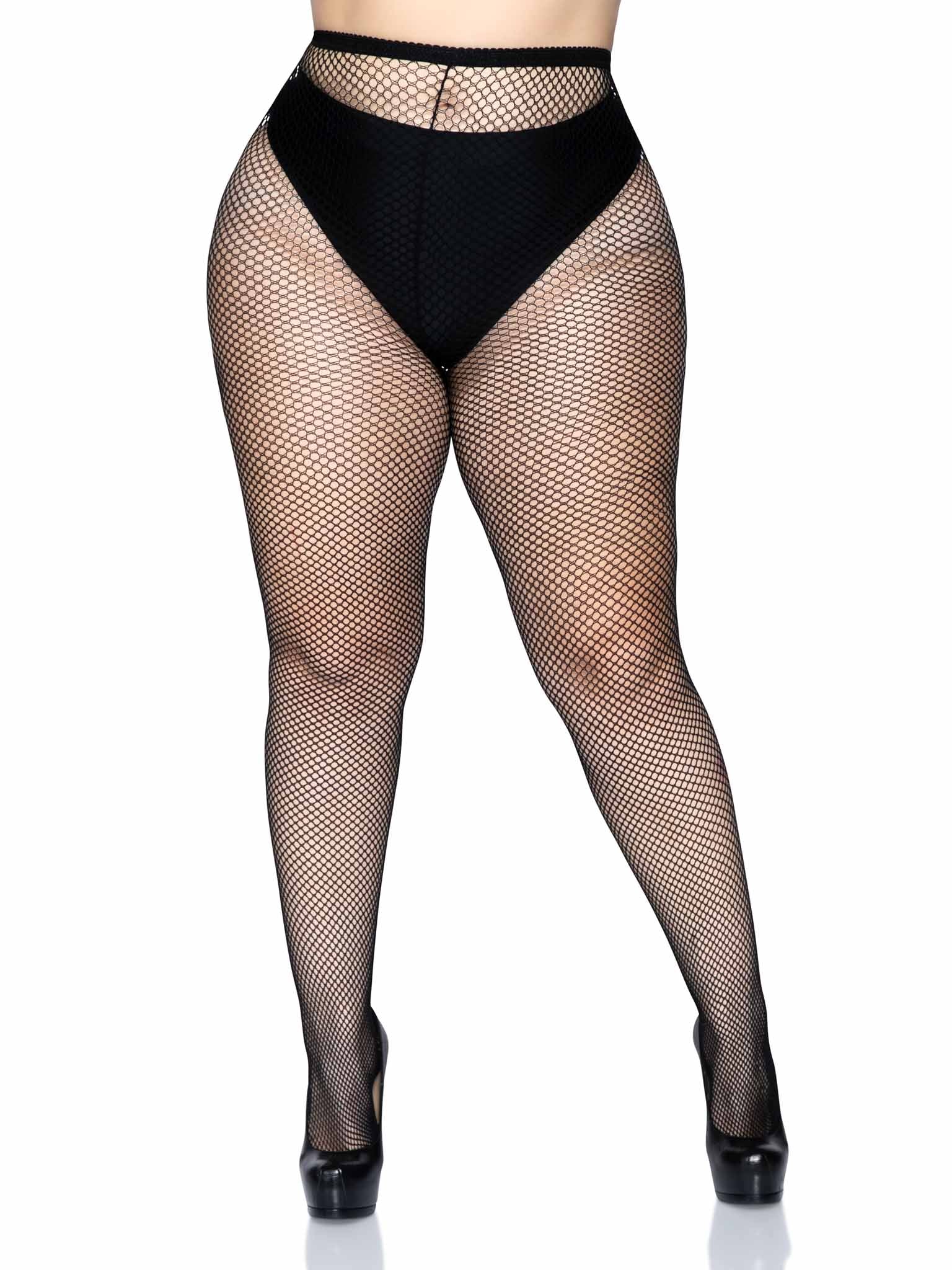 Leg Avenue Risa Plus Nylon Fishnet Tights