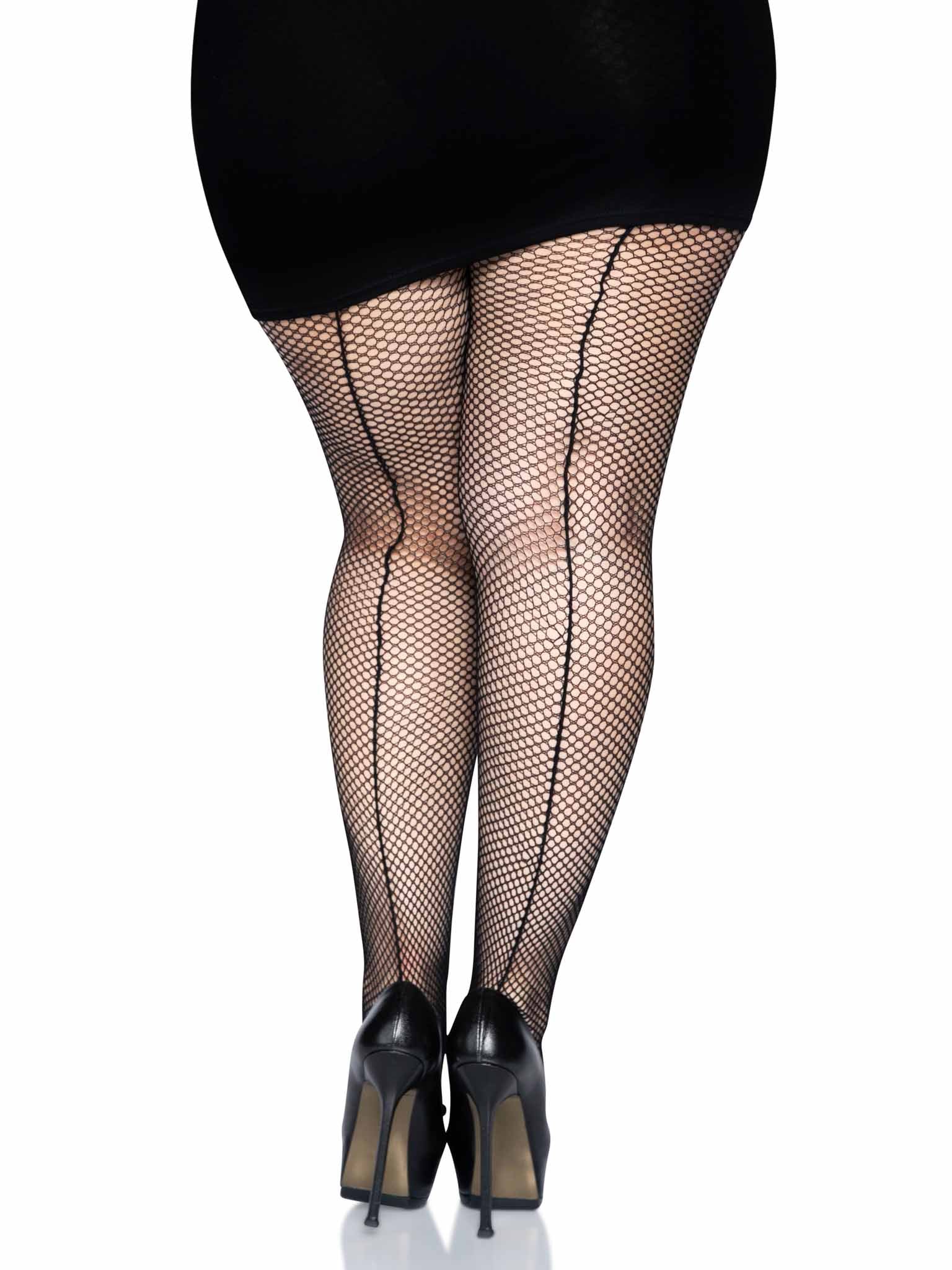 Leg Avenue Callie Plus Backseam Fishnet Tights