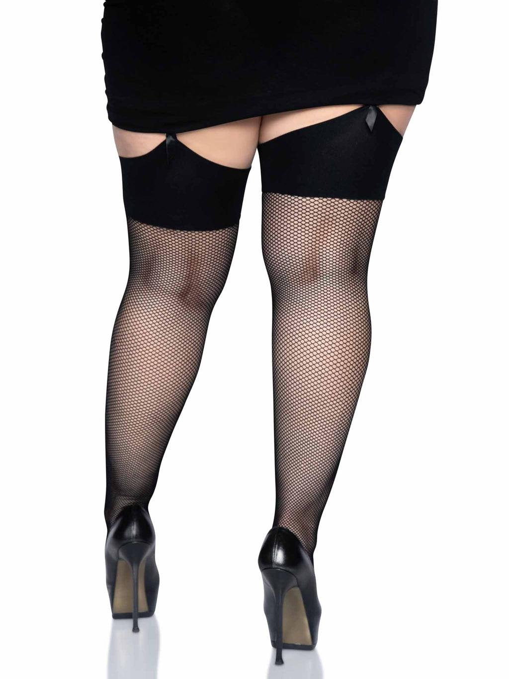 Leg Avenue Lucy Plus Fishnet Thigh High Stockings
