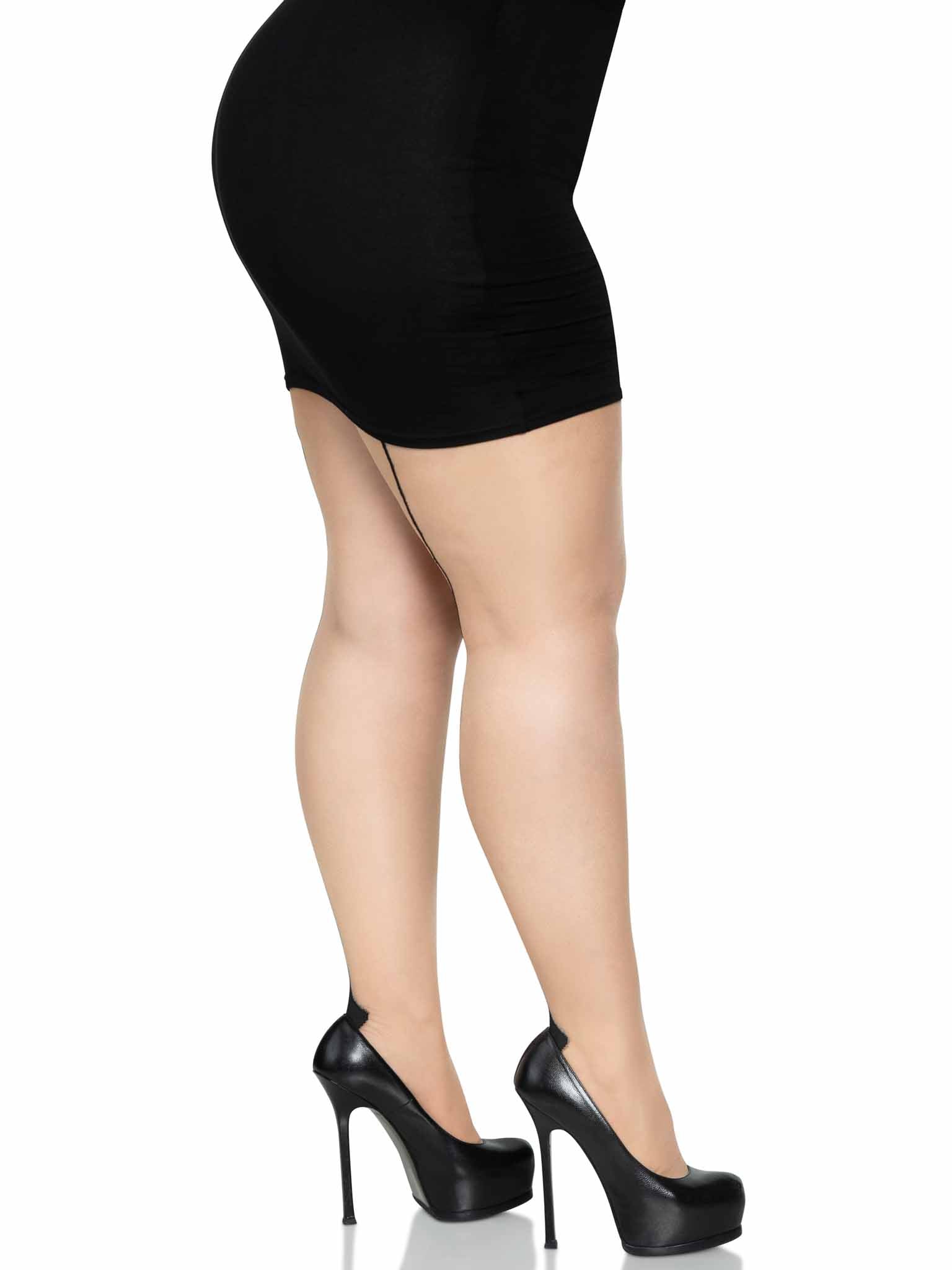 Leg Avenue Nyx Plus Cuban Heel Pantyhose