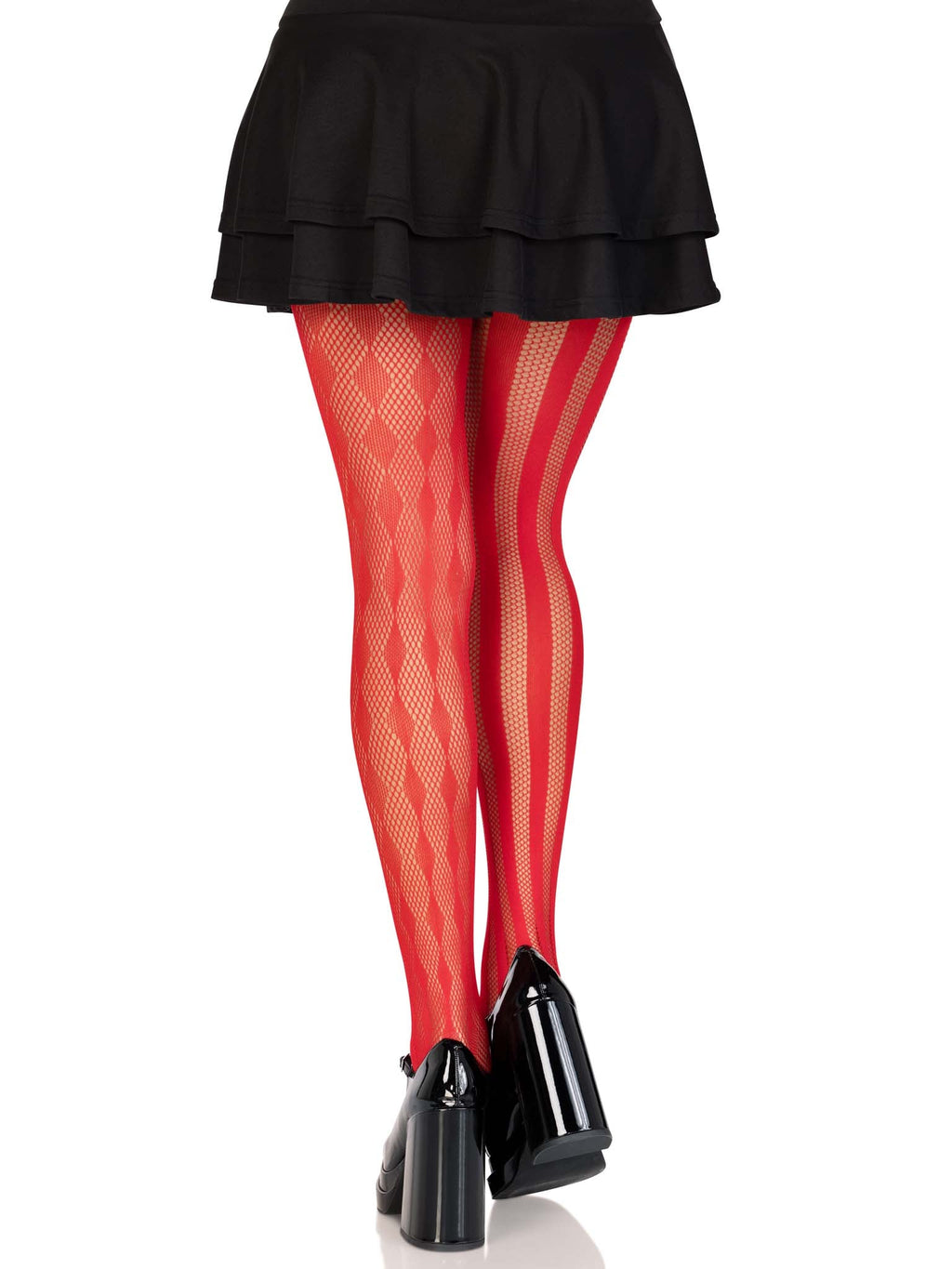 Leg Avenue Harlequin Net Stripe Diamond Tights