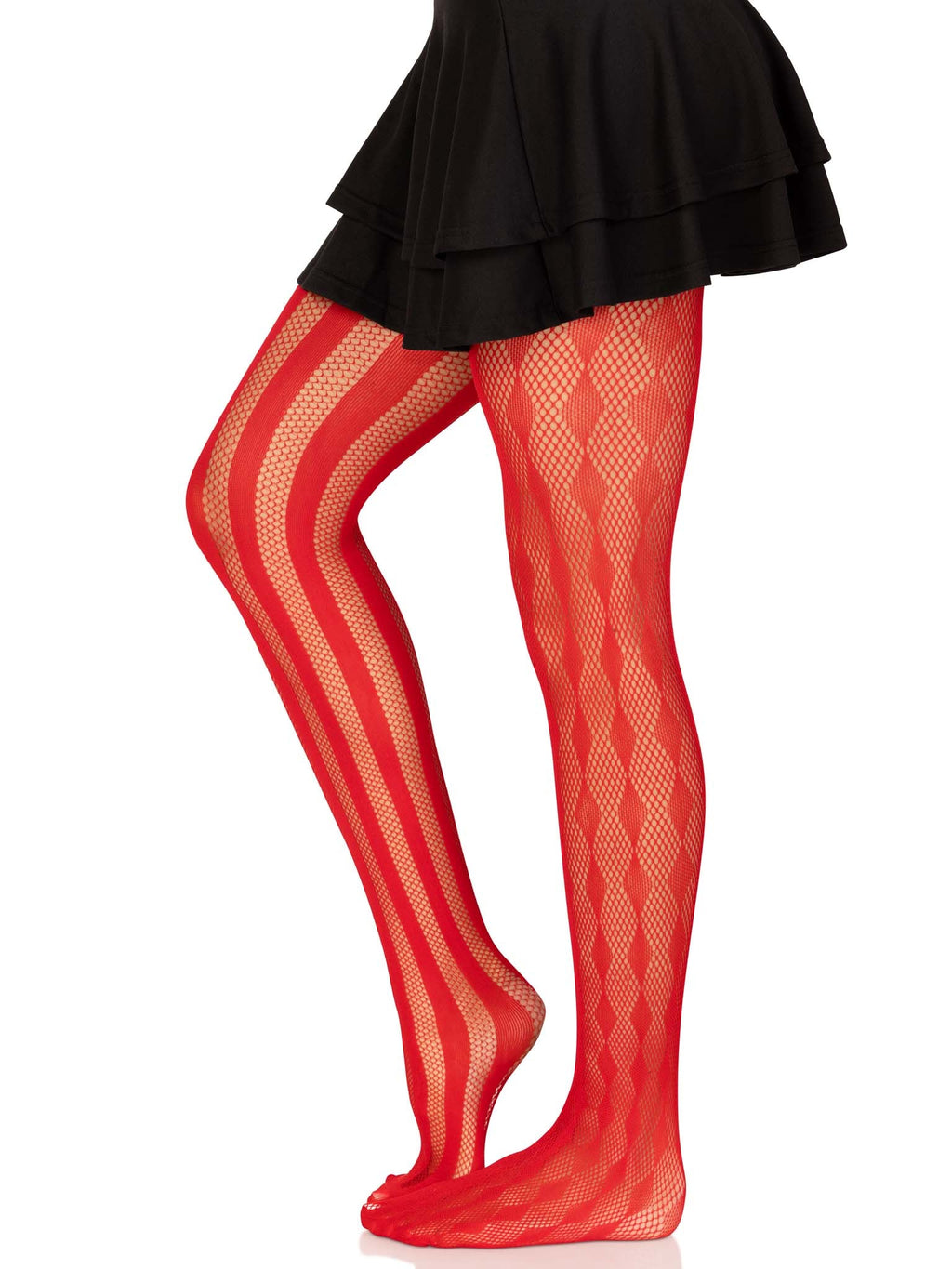 Leg Avenue Harlequin Net Stripe Diamond Tights