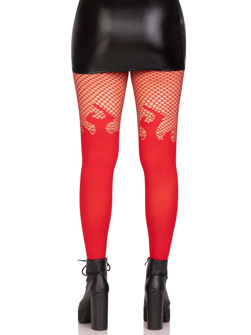 Leg Avenue Blaze Opaque Flame Fishnet Tights