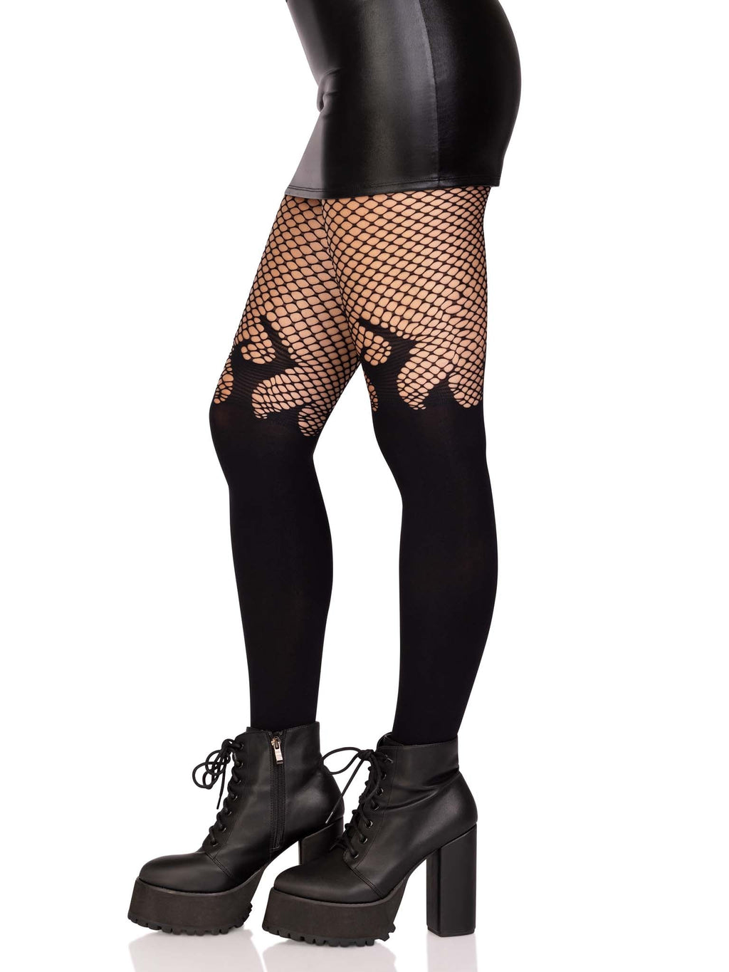 Leg Avenue Blaze Opaque Flame Fishnet Tights