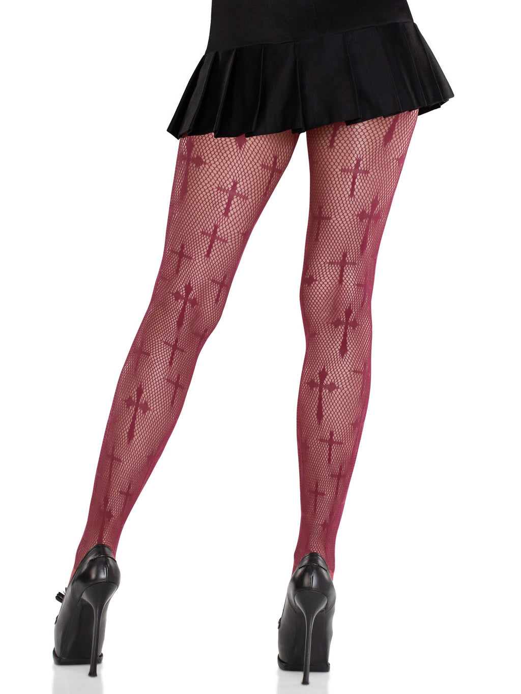 Leg Avenue Worship Me Crosses Net Tights