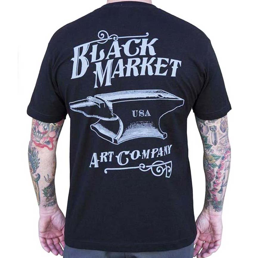 Black Market Art Iron Anvil Tee