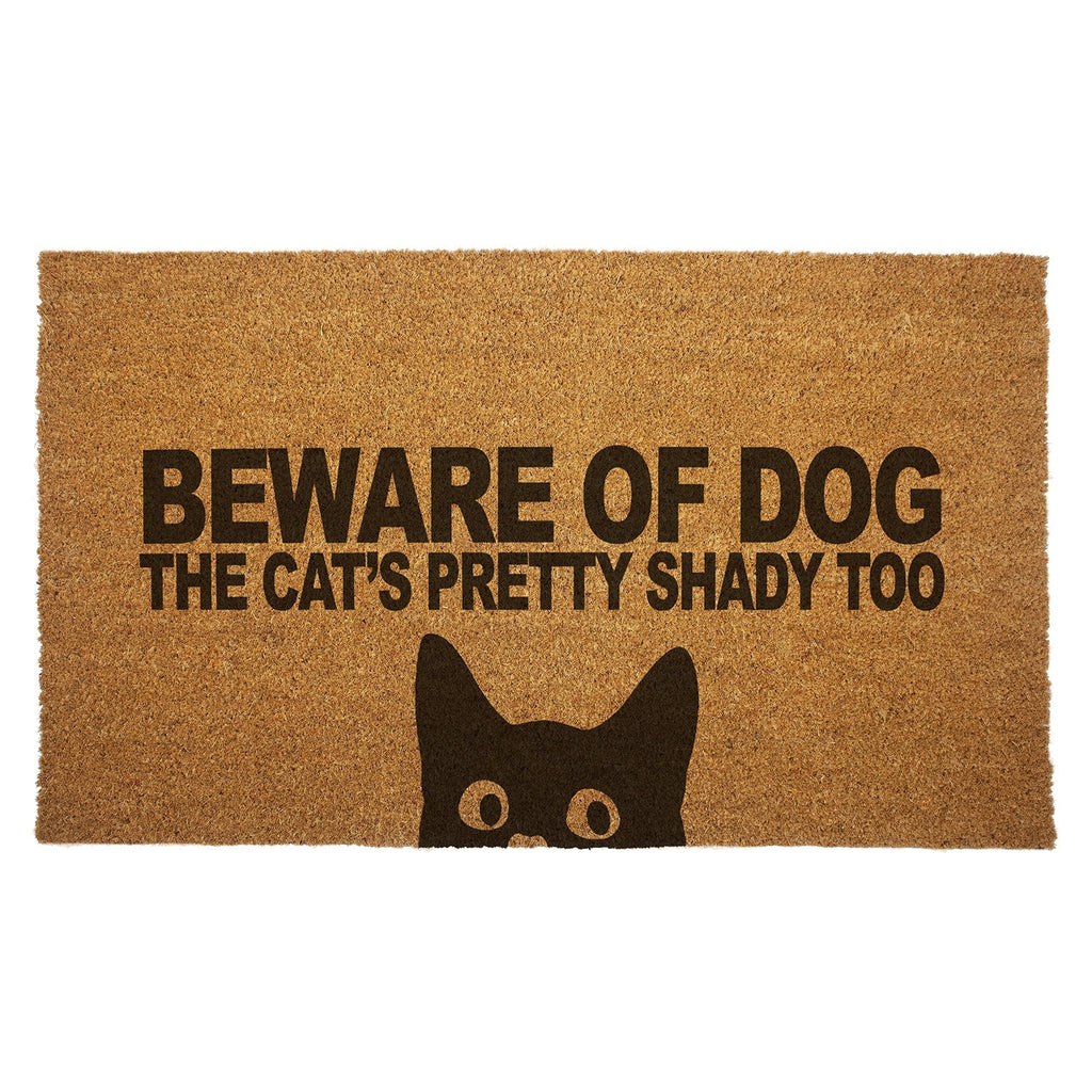 Original Underground Beware of Dog Cats Pretty Shady Too Door Mat
