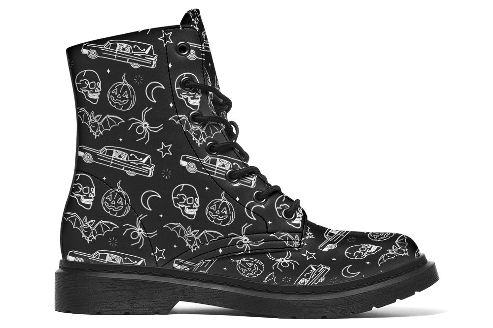 Witchwood Vegan Unisex Hearse Halloween Combat Boots