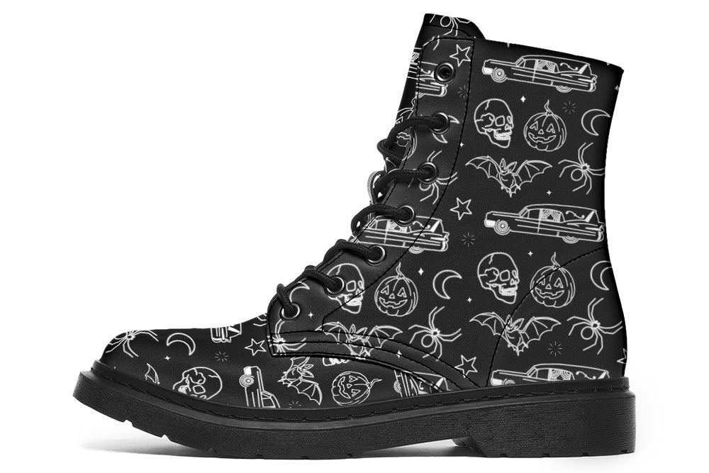 Witchwood Vegan Unisex Hearse Halloween Combat Boots