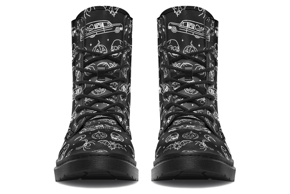 Witchwood Vegan Unisex Hearse Halloween Combat Boots