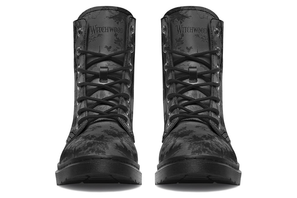 Witchwood Vegan Unisex Gothic Toile De Jouy Combat Boots
