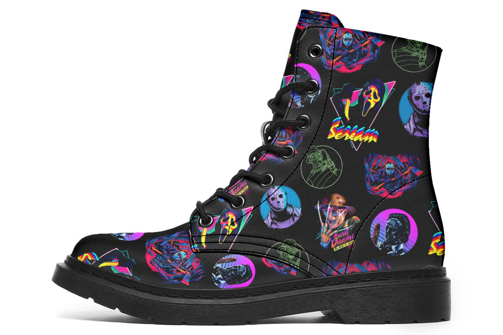Witchwood Vegan Unisex 80's Horror Combat Boots