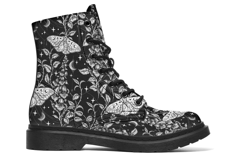 Witchwood Vegan Unisex Poison Floral Combat Boots