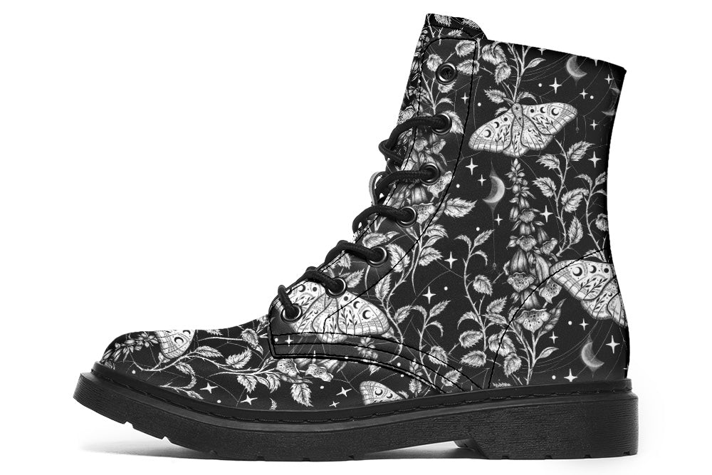 Witchwood Vegan Unisex Poison Floral Combat Boots