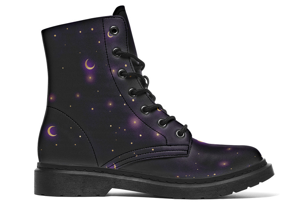 Witchwood Vegan Unisex Starry Night Combat Boots