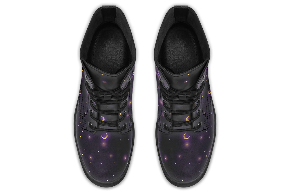 Witchwood Vegan Unisex Starry Night Combat Boots