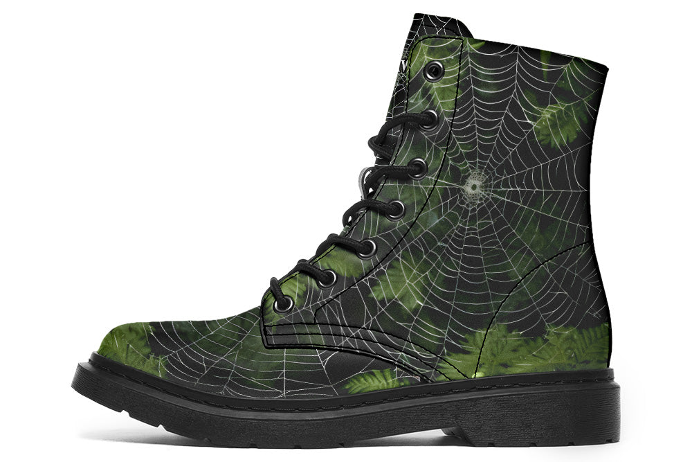 Witchwood Vegan Unisex Garden Webs Combat Boots