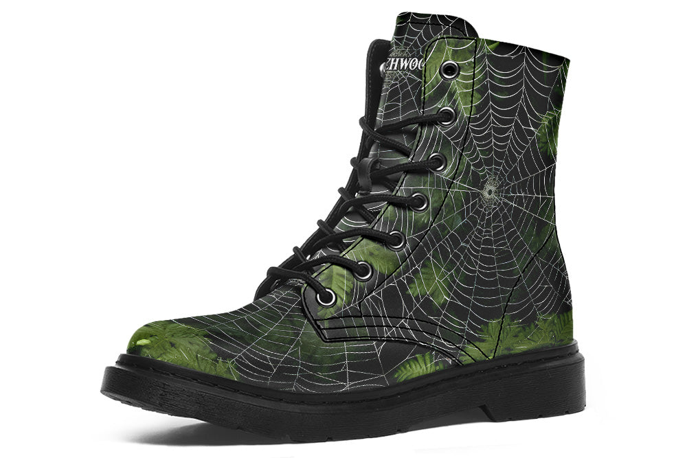 Witchwood Vegan Unisex Garden Webs Combat Boots