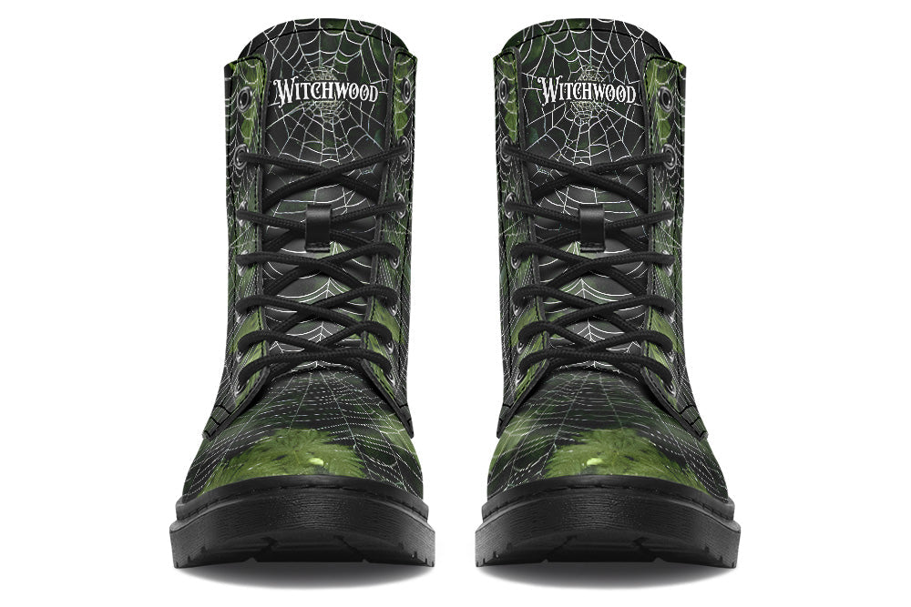 Witchwood Vegan Unisex Garden Webs Combat Boots
